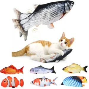 Cat USB Charger Toy Fish Interactive Electric...