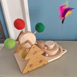 3-in-1 Multi-Functional Interactive Cat Toy S...