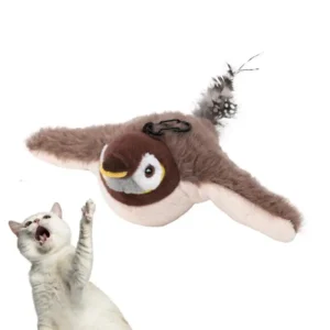 Chirping Bird Cat Toy USB Rechargeable Flappi...