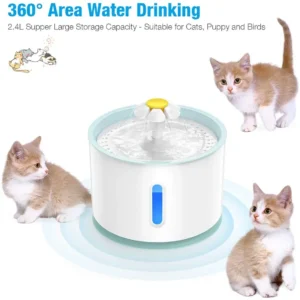 Automatic Pet Cat Water Fountain with LED Lig...