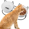 1/2pcs Cat Bowls Indoor Elevated Tilted Feedi...