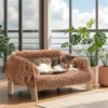Large Cat Bed Sturdy Wooden Leg Raised Plush ...