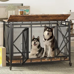 Dog Crate Furniture, 48 Inch Dog Crate for La...