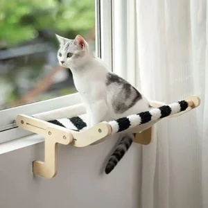 Window-Mounted Cat Bed, Hanging Cat Hammock f...