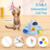 Interactive cat toy, 5-in-1 automatic cat toy...