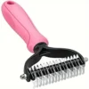 Undercoat Rake for Dogs, 2 Side Undercoat Bru...