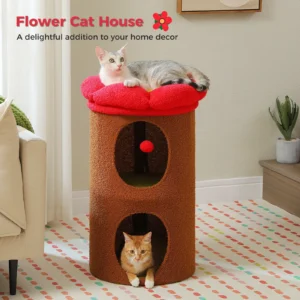 Double-Deck Cat House with Cozy Large Condos,...
