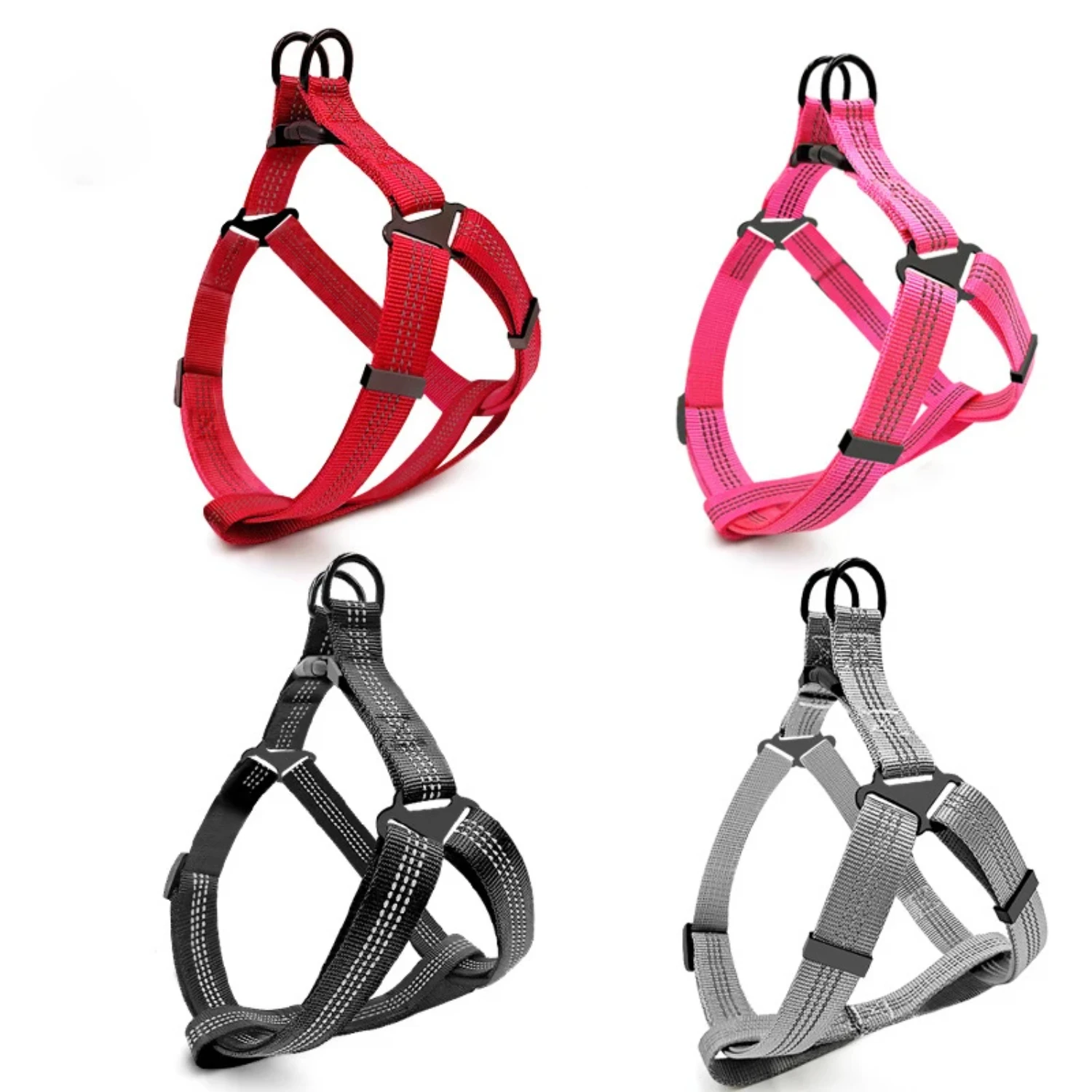 Adjustable Dog Y Harness Breathable Reflective Puppy Harness Leash Small Medium Large Dog Chihuahua Vest Labrador Pet Suppli