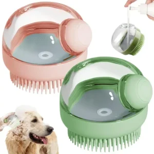 Dog Shower Brush Pet Dog Grooming Massage Bat...