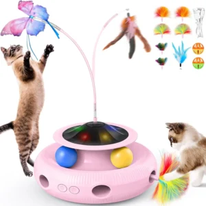 4 in 1 Automatic Cat Toy for Indoor , Electri...