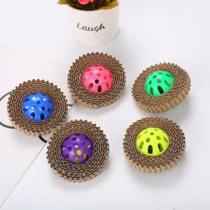 Pet Cat Toys Corrugated Paper Plastic Ball So...