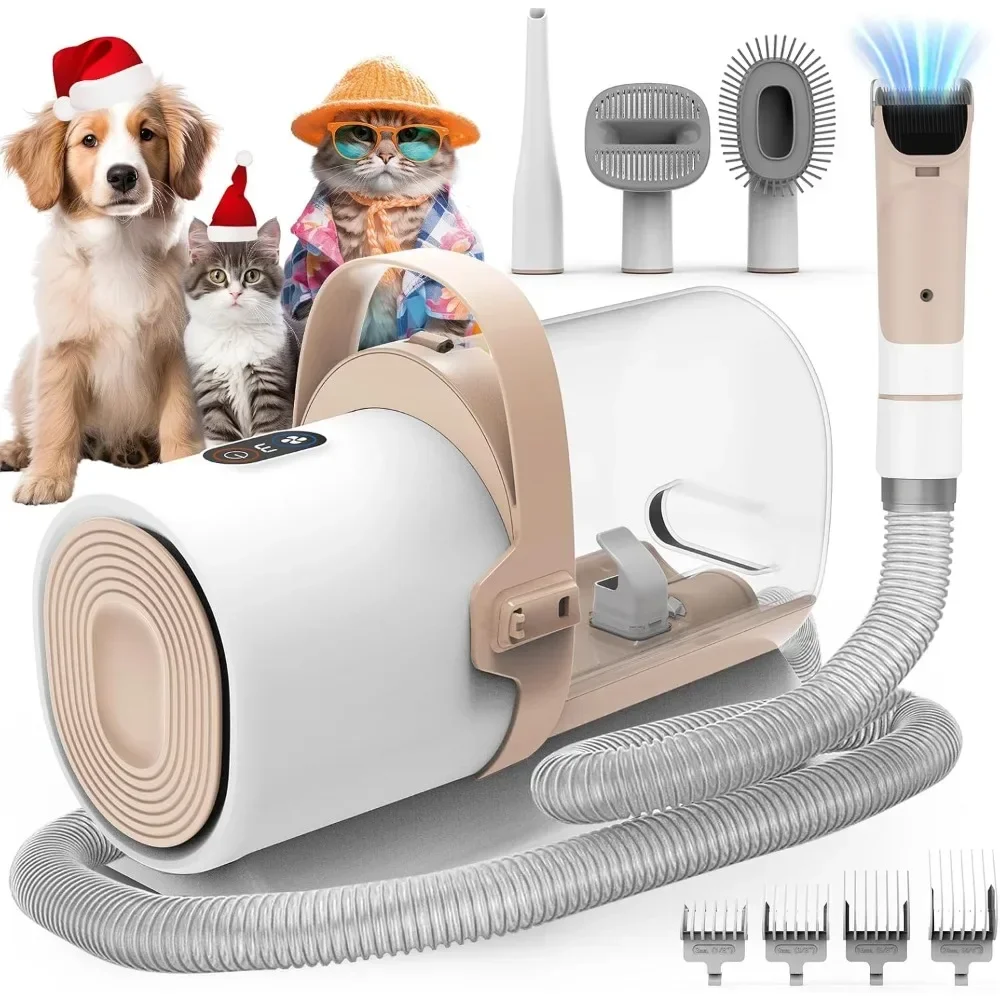 Dog Grooming Vacuum & Dog Hair Vacuum, 11000Pa Suction Power Dog Vacuum for Shedding Grooming, Pet Vacuum Grooming Kit
